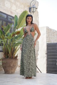 Jungle dress green hover