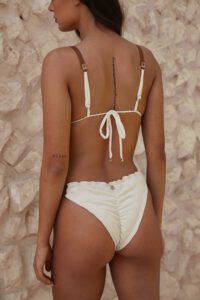 Zigzag cream one piece hover