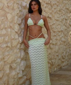 Zigzag skirt all colors - xs-s, green