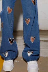 Hearts blue jeans hover