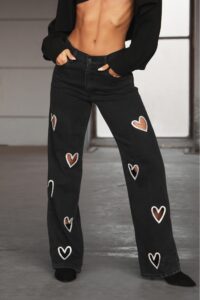 Hearts black jeans