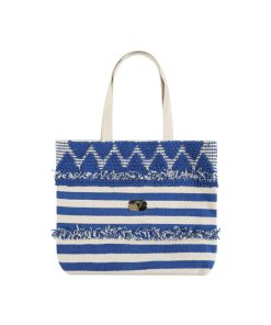 Boho bag blue and white